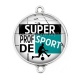 Connecteur Cabochon Argent - super prof de sport