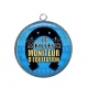 Pendentif Cabochon Argent - le meilleur moniteur d'équitation