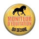 Cabochon Résine - moniteur d'équitation qui déchire
