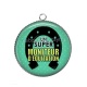 Pendentif Cabochon Argent - un super moniteur d'équitation 
