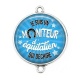 Connecteur Cabochon Argent - je suis un moniteur d'équitation qui déchire