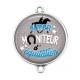 Connecteur Cabochon Argent - super moniteur d'équitation