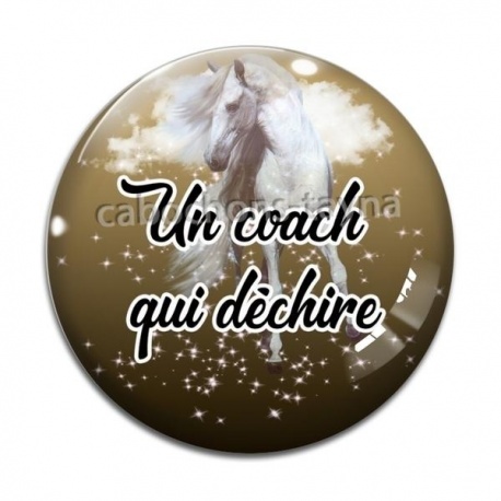 Cabochon Verre - une coach qui déchire