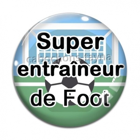 Cabochon Verre - super entraineur de foot