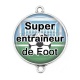 Connecteur Cabochon Argent - super entraineur de foot