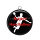Pendentif Cabochon Argent - super handballeur