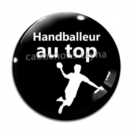 Cabochon Verre - handballeur au top
