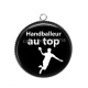 Pendentif Cabochon Argent - handballeur au top