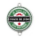 Connecteur Cabochon Argent - je suis un coach de judo