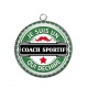Pendentif Cabochon Argent - je suis un coach sportif qui déchire
