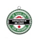 Pendentif Cabochon Argent - je suis entraineur de foot qui déchire