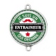 Connecteur Cabochon Argent - je suis un entraineur qui déchire