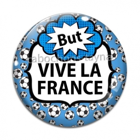Cabochon Verre - but vive la France