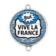 Connecteur Cabochon Argent - but vive la France