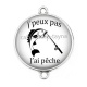Connecteur Cabochon Argent - j'peux pas j'ai pêche