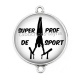 Connecteur Cabochon Argent - super prof de sport