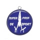 Pendentif Cabochon Argent - super prof de sport