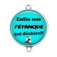 Connecteur Cabochon Argent - enfin une pétanque qui déchire