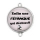 Connecteur Cabochon Argent - enfin une pétanque qui déchire