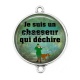 Connecteur Cabochon Argent - je suis un chasseur qui déchire