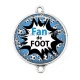 Connecteur Cabochon Argent - fan de foot