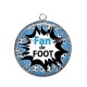 Pendentif Cabochon Argent - fan de foot