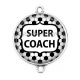 Connecteur Cabochon Argent - super coach