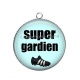 Pendentif Cabochon Argent - super gardien