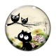 Cabochon Verre - chat