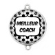 Connecteur Cabochon Argent - meilleur coach