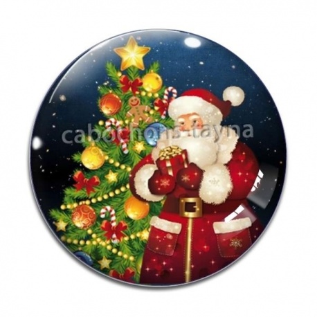 Cabochon Verre - père noël