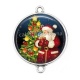 Connecteur Cabochon Argent - père noël