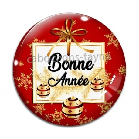 Cabochon Verre - bonne année