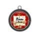 Pendentif Cabochon Argent - bonne année