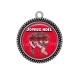 Pendentif Cabochon Argent - joyeux noël