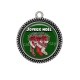 Pendentif Cabochon Argent - joyeux noël