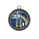 Pendentif Cabochon Argent - bonne année