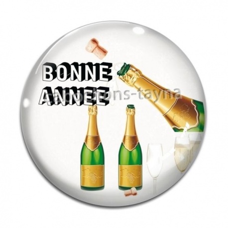 Cabochon Verre - bonne année