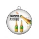 Pendentif Cabochon Argent - bonne année