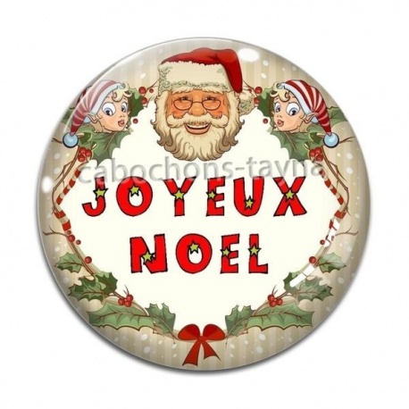 Cabochon Verre - joyeux noël