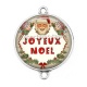 Connecteur Cabochon Argent - joyeux noël