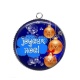 Pendentif Cabochon Argent - joyeux noël