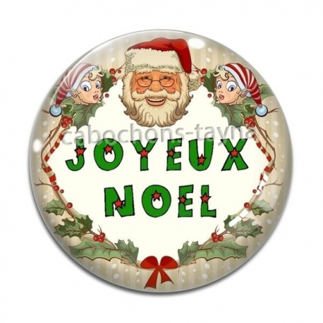 Cabochon Verre - joyeux noël