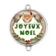 Connecteur Cabochon Argent - joyeux noël