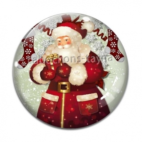 Cabochon Verre - père noël