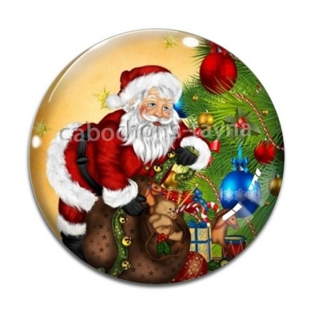 Cabochon Verre - père noël
