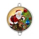 Connecteur Cabochon Argent - père noël