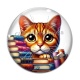Cabochon Verre - chat