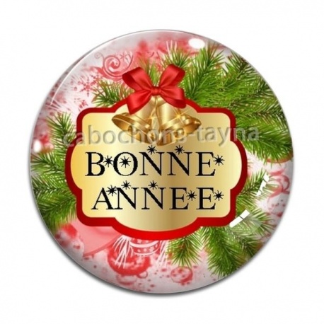 Cabochon Verre - bonne année