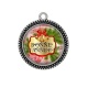 Pendentif Cabochon Argent - bonne année